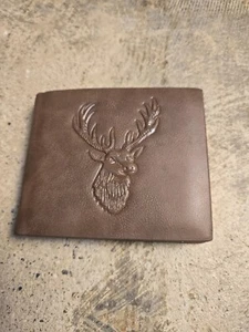 Deer, Buck Brown Wallet - RFID Blocking, Credit Card ID, Bifold, Hunting, Nature - Picture 1 of 5