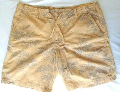 Pantalones Cortos de Natación Para Hombres 36 Island Republic Tostados Hojas de Palma 9" Entrepierna Ropa Activa Jog Foto 1 de 2