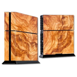 PS$ Playstation console skins decals wrap - Marble Wood Cherry Mahogany - Picture 1 of 1
