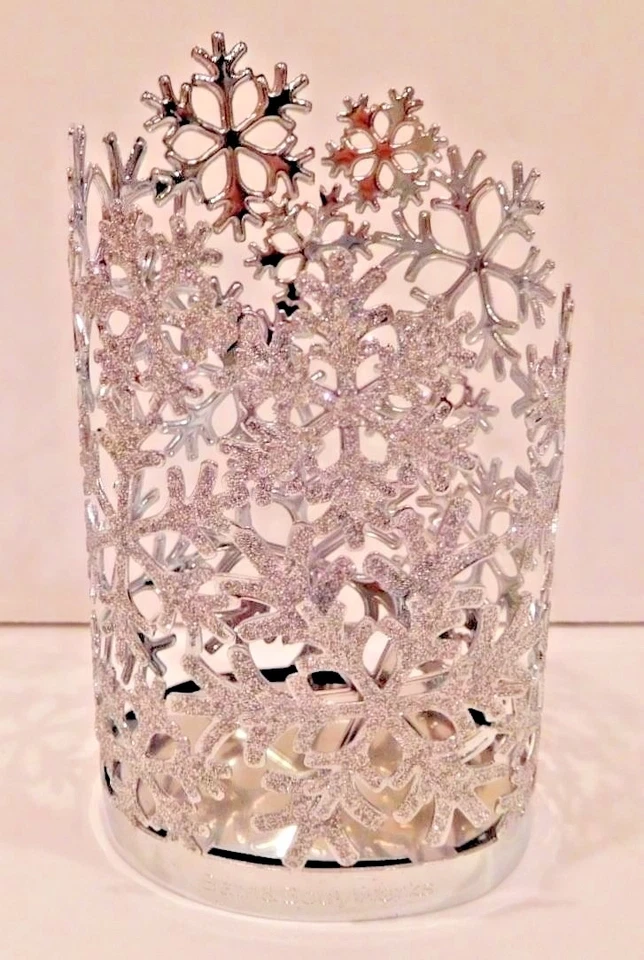 bath and body works silver glitter snowflake soap holder
