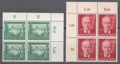Germany 1943 MNH Mi 855-856 B241-B242 Peter Rosegger,  Austrian writer  ** - Image 1 of 2