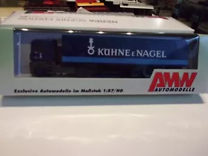 AMW 5402.2 Renault AE 500 Koffer Sattelzug Kühne & Nagel mit OVP 1:87 HO - Bild 1 von 2