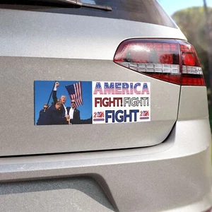 Trump Fight! Fight! Fight! 2024 Car Magnet 10"x3" P.A. Rally Design Maga - Picture 1 of 5