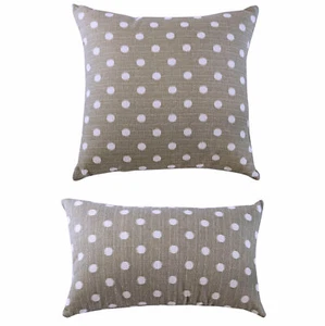 THE WELL DRESSED BED Stone Gray White Polka Dot Accent Pillow Cover - Picture 1 of 4