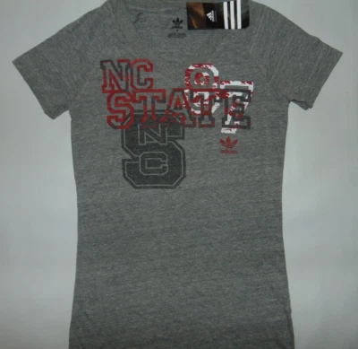 NC State Wolfpack Shirt Women SMALL S Adidas 2013 Sample Collection Grey NEW NWT - Image 1 of 2