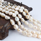 8-10 mm forme libre perles perles baroque rose eau douce brin 15" 
