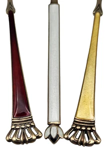 3 ~ VINTAGE Sterling Silver/Enamel Demi Spoons NORWAY/DENMARK.DavidAnderson - Bild 1 von 6