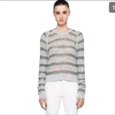 SUÉTER THEYSKENS THEORY KORO A RAYAS Pullover Talla M Foto 1 de 4