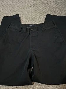 Lands End Pants Mens 36 Blue Chino Flat Front Cotton Traditional Fit 34 - Picture 1 of 4