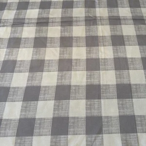 Laura Ashley Tablecloth * 82 X 60 Inch * Rectangle Gray Check Plaid - Picture 1 of 3
