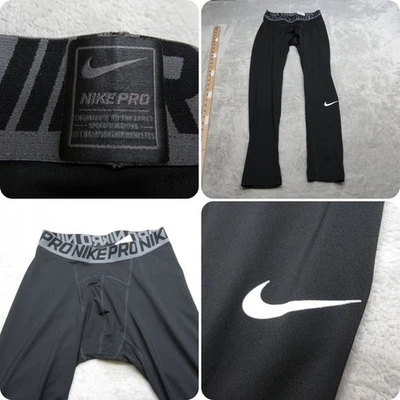 Nike Pro Cool Tights Men XL Black Compression Pants Jog Gym Running Workout Read - Image 1 of 4
