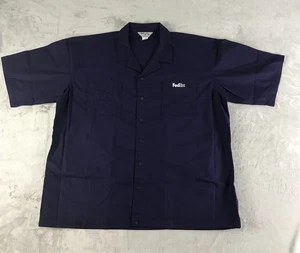 Stan Herman FedEx Collared Short Sleeve Button Down Work Shirts XXL Purple - Picture 1 of 7