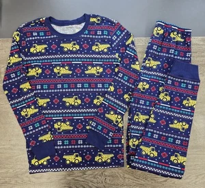 NEW Gymboree Gymmies 2 Piece Pajama Set Size 14 Holiday Christmas Truck Cotton - Picture 1 of 5