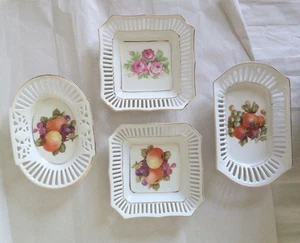 Schumann Bavaria Schmuckschale Lot 4 Netz Germany Obst Rosen Porzellan - Bild 1 von 22