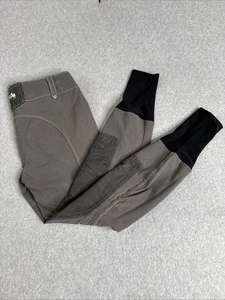 Gutos Blakely Knee Patch Breeches Saddle Stitch Womens 28 Riding Pants Gray EUC - Picture 1 of 12