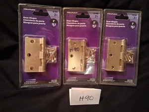 3 Sets Hillman 3" Door Hinges Satin Brass - Picture 1 of 2