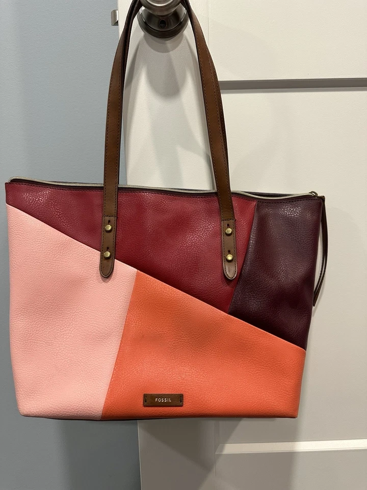 Bolso de Mano Fossil Jayda Rojo Multicolor Geométrico Foto 1 de 4