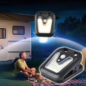 Outdoor Waterproof Camping Solar Light Clip Motion Sensor Security Light - Picture 1 of 19