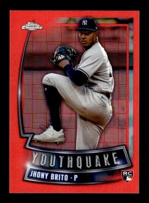 2023 Topps Chrome Update #YQ-59 Jhony Brito Youthquake Red Refractor #/5 - Image 1 of 2