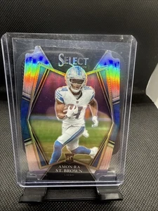 AMON-RA ST. BROWN 2021 SELECT PREMIER LEVEL ROOKIE SILVER DIE CUT RC Lions - Bild 1 von 2