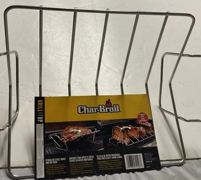 NEW Char-Broil Grillitup Accessory System Stainless Rib & Roast Rack Grill Rack - Image 1 of 4