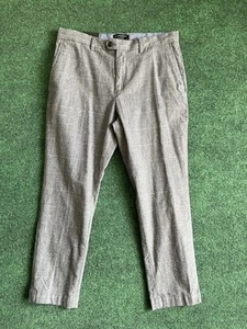 Banana Republic Grayson schmale spitz zulaufende Passform Herren 32 x 30 neu mit Etikett Baumwolle grau kariert - Bild 1 von 6
