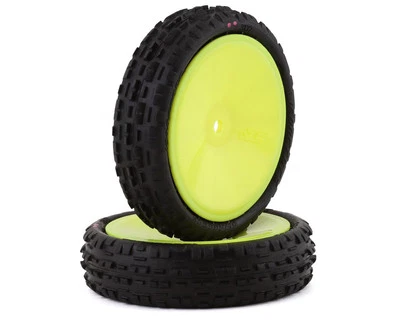 JConcepts Swaggers 2.2" Pre-Mounted 2WD Front Buggy Carpet Tires (Yellow) (2) - Image 1 of 3