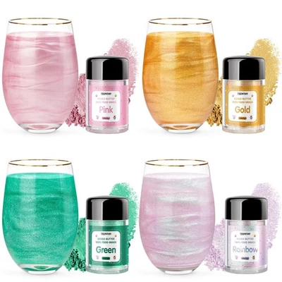 Edible Glitter - 4 Colors Luster Dust Edible 100 Food Grade for Drinks, Cakes - Image 1 of 4