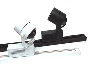 2pc Track for Track Lighting [ L Style 1 Way 2 Wires ] L=1m AC100~250V 16A Black - Picture 1 of 11