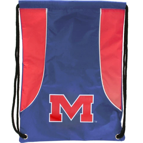 Concept One Ole Miss Missisippi Rebels NCAA Nylon Drawstring Back Pack Gym Bag Cover