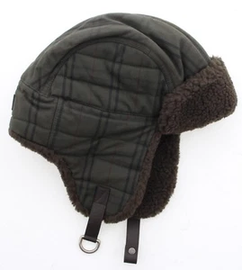 Coach Trapper Hat Fatigue Tattersall Plaid Faux Shearling Lining, Winter Hat - Picture 1 of 2