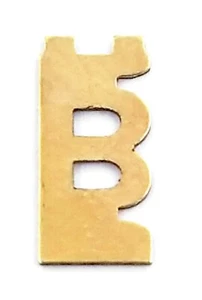  NOS MINT 14k Gelbgold GF Anfangsbuchstabe " B " für Schmuck Reparatur Einsatz  - Bild 1 von 4