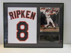 FRAMED CAL RIPKEN JR IRON MAN LEGENDARY FEATS PHOTO FAUX JERSEY PLAQUE 24x18 - Picture 1 of 5