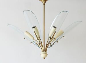 Stilnovo: Ceiling Chandelier Sputnik 1950 Vintage French Atomic 50's Candlestick