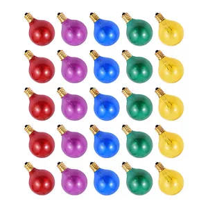 25x G40 Tungsten Light Bulb Globe 5Colors Bulb E12 Base Wedding Party Decor - Picture 1 of 12