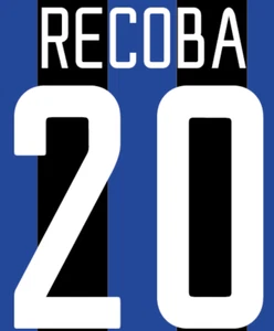 Inter Milan RECOBA 20 Nameset Shirt Soccer Number Letter Heat Print Football H - Picture 1 of 1