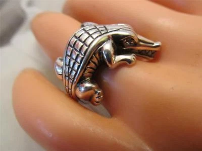 Anillo Barry Kieselstein Cordón Diamante Ojo Caimán Plata Esterlina Talla 6.5 Foto 1 de 4