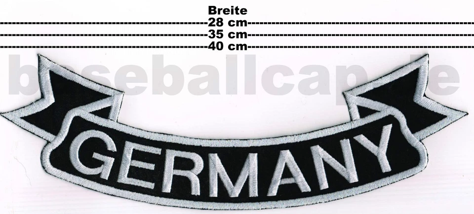 PABA Patch Aufnäher Germany Rückenschleife unten Deutschland 28-35 oder 40cm