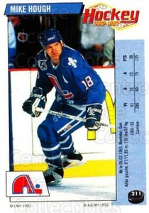 1992-93 Panini Stickers French #211 Mike Hough
