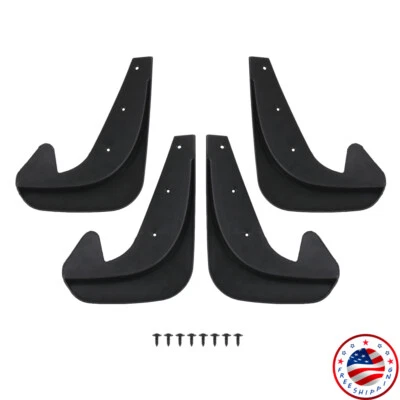 4 Pcs Fender Plastic Wearing Mud Flaps Splash Guards Front & Rear For Universal - Image 1 of 4