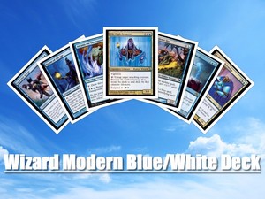 mtg Blue/White Modern Wizard Card Draw deck Magic the Gathering rare cards Ith