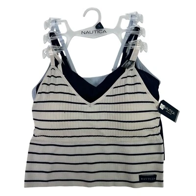 Bralettes para mujer Nautica talla grande paquete/3 almohadillas extraíbles multicolores defecto/mancha Foto 1 de 4