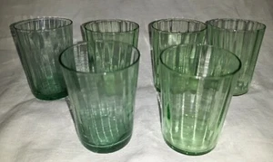 6 PETITS VERRES XX-Verre Soufflé?? 2 modèles différents  4,9/ 5,2 cm  vert - Imagen 1 de 4