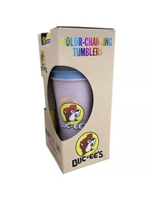 Buc-ees Color Changing Reusable Tumblers Cup w/Lid and Straw 25oz. NEW Buccees - Picture 1 of 3