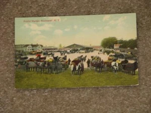 PUBLIC MARKET, ROCHESTER, N.Y. UNUSED VINTAGE CARD - Imagen 1 de 1