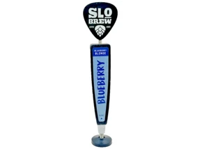 Rare Slo Brew Beer Tap Handle Estd 1988 Blueberry Blonde Rockin Good Beer 4.8% - Picture 1 of 6