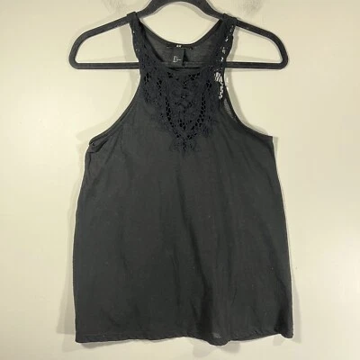 Blusa para mujer H&M negra de encaje sin mangas pequeña Foto 1 de 4