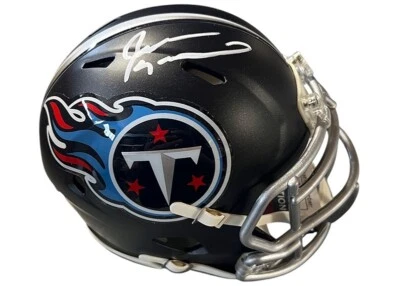 Jevon Kearse Signed Tennessee Titans Speed Mini Blue Football Helmet JSA - Image 1 of 3