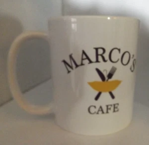Restaurant.Mug.Margo's Cafe. Orca Coatings Trademark Made in China.White mug.. - Picture 1 of 6