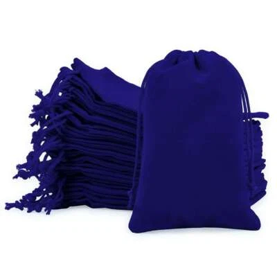 25 50 PCS Velvet Drawstring Pouch Jewelry Baggie Ring Party Wedding Gift Bag Set - Image 1 of 4